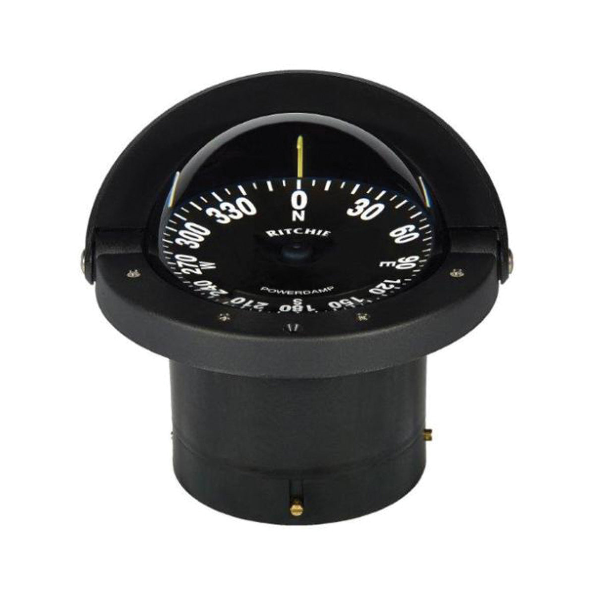 Ritchie Navigation FN-201 Navigator Flush Mount Compass - Flat Dial, Black with Black Dial