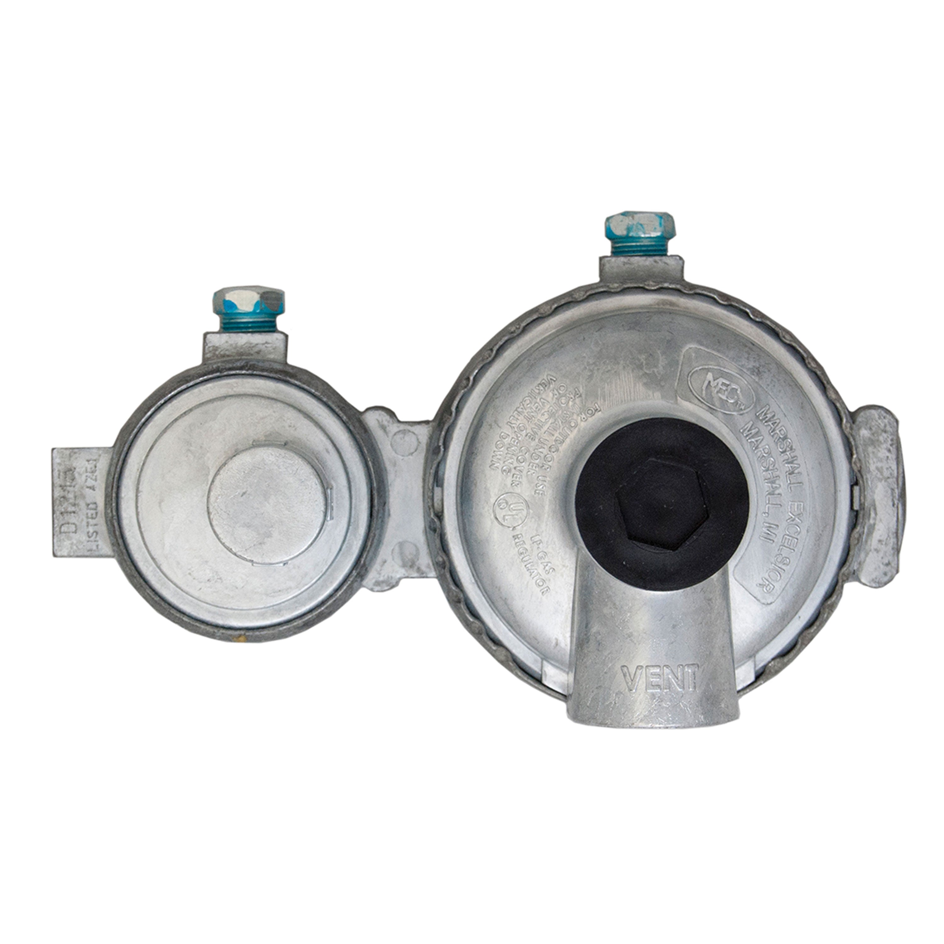 Marshall Excelsior MEGR-298 Compact 2-Stage Regulator - 1/4â FNPT Inlet x 3/8â FNPT Outlet, 90Â° Vent