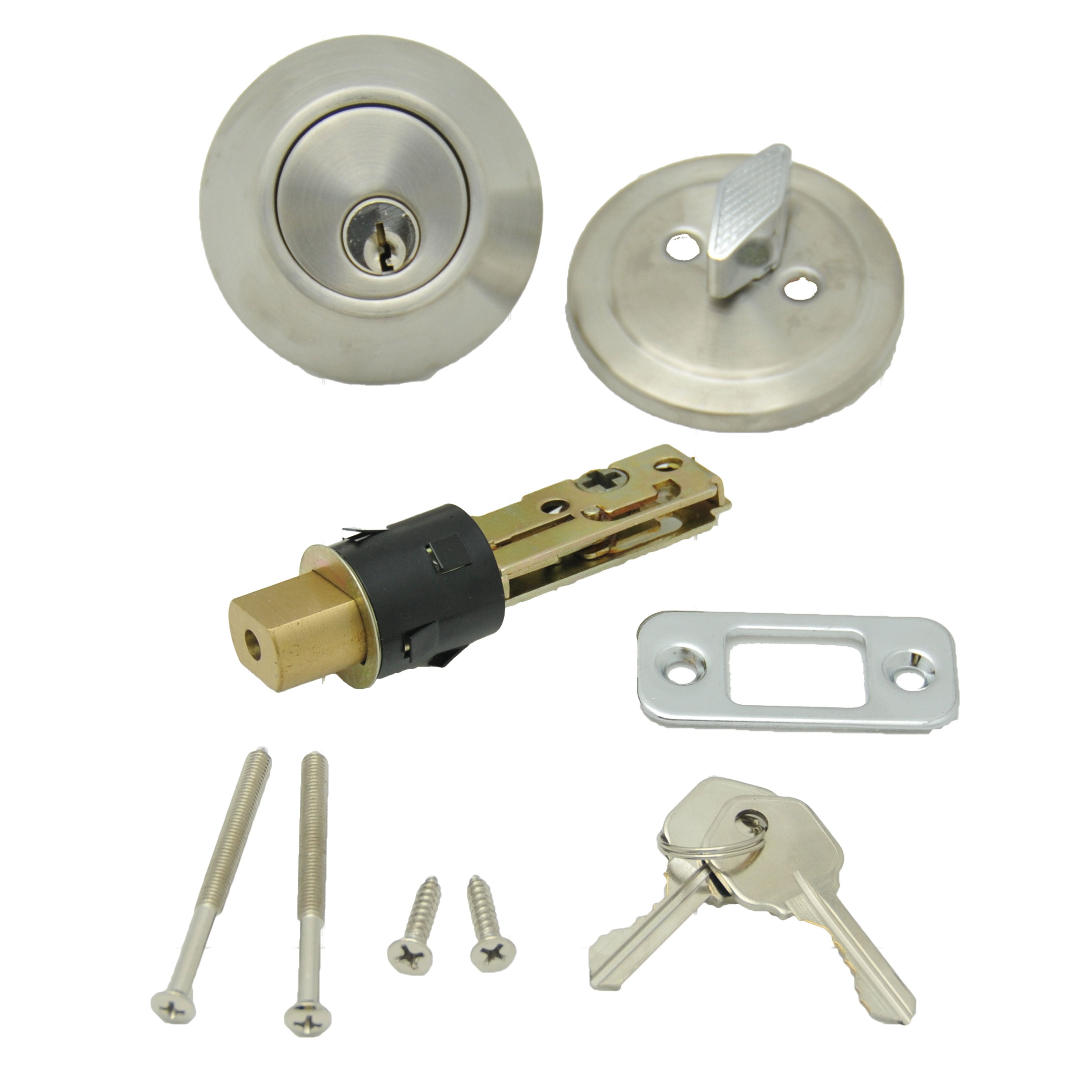 AP Products 013-222-SS Dead Bolt Lock Set, 1" Throw - Stainless Steel