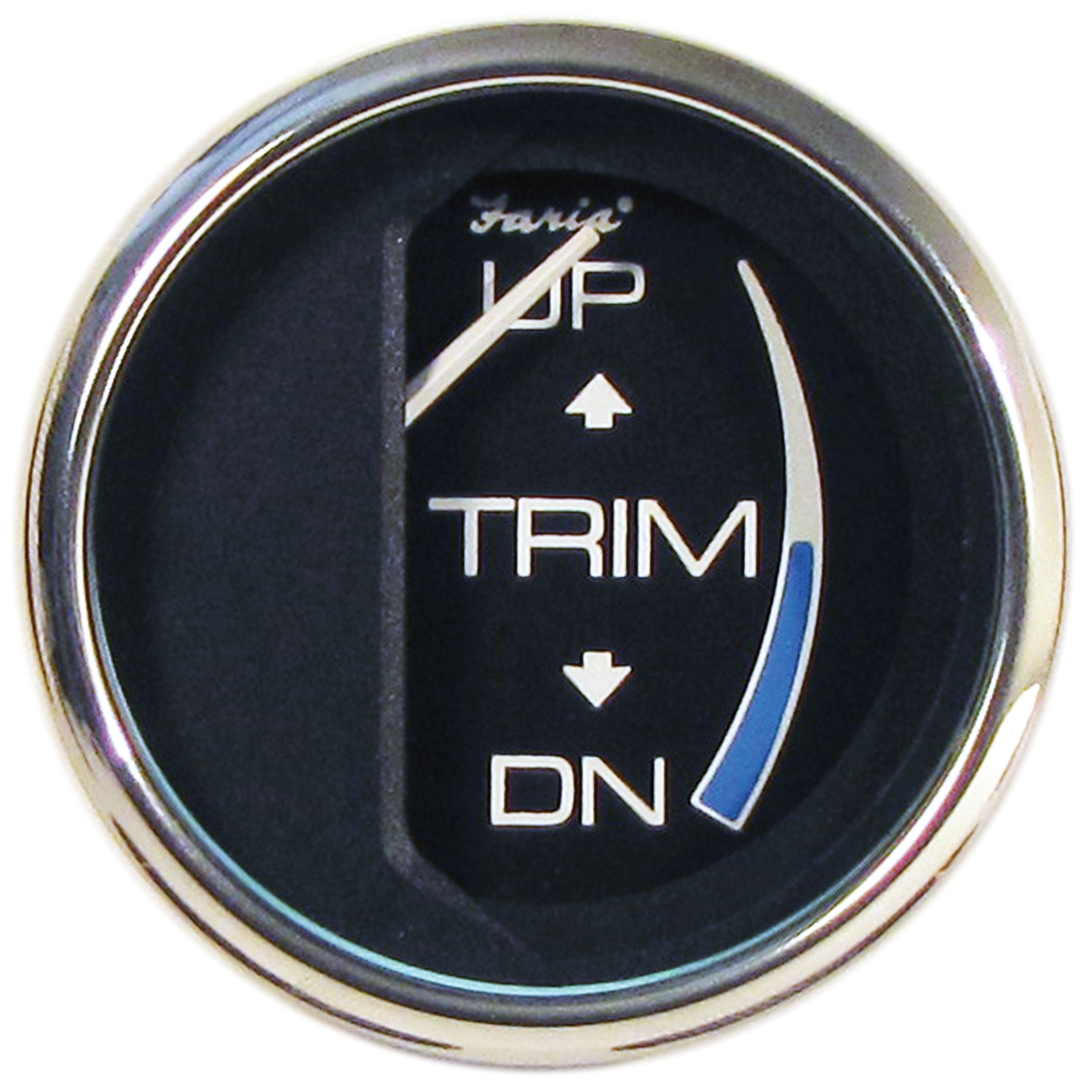 Faria 13709 Chesapeake Stainless Steel Trim Gauge (Johnson/Evinrude/Suzuki Outboard) - 2", Black