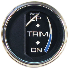 Faria 13709 Chesapeake Stainless Steel Trim Gauge (Johnson/Evinrude/Suzuki Outboard) - 2", Black