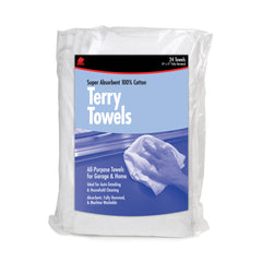 Buffalo 60221 All-Purpose Terry Towels - 14" x 17", 24 Pack