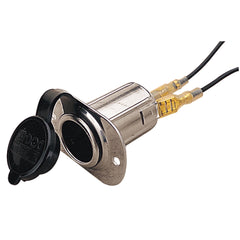 Sea-Dog 426053-1 12-Volt Power Socket - Stainless Steel Socket, Molded Cap