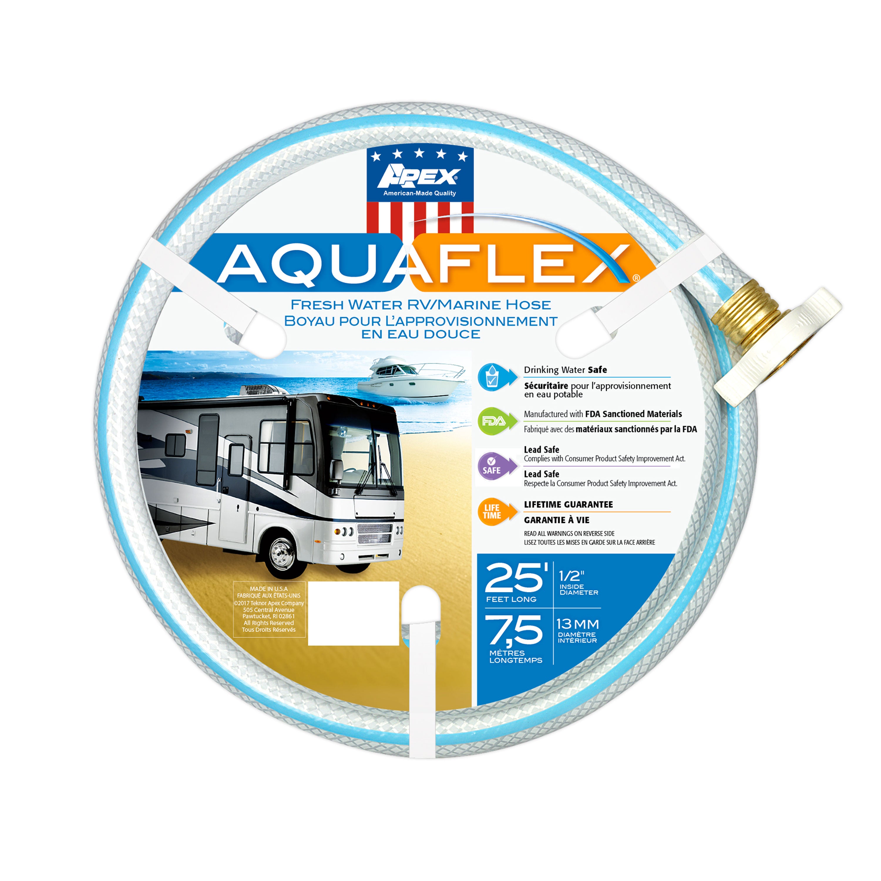 Teknor Apex 7503-25 AquaFlex RV/Marine Hose - 1/2" x 25', White