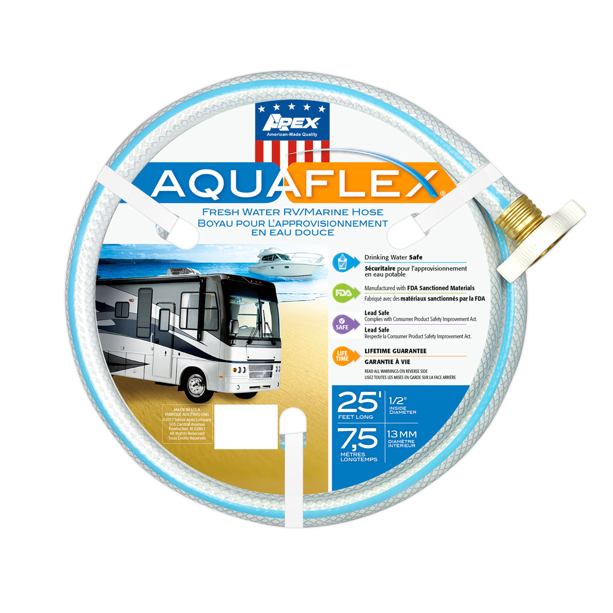 Teknor Apex 7503-25 AquaFlex RV/Marine Hose - 1/2" x 25', White