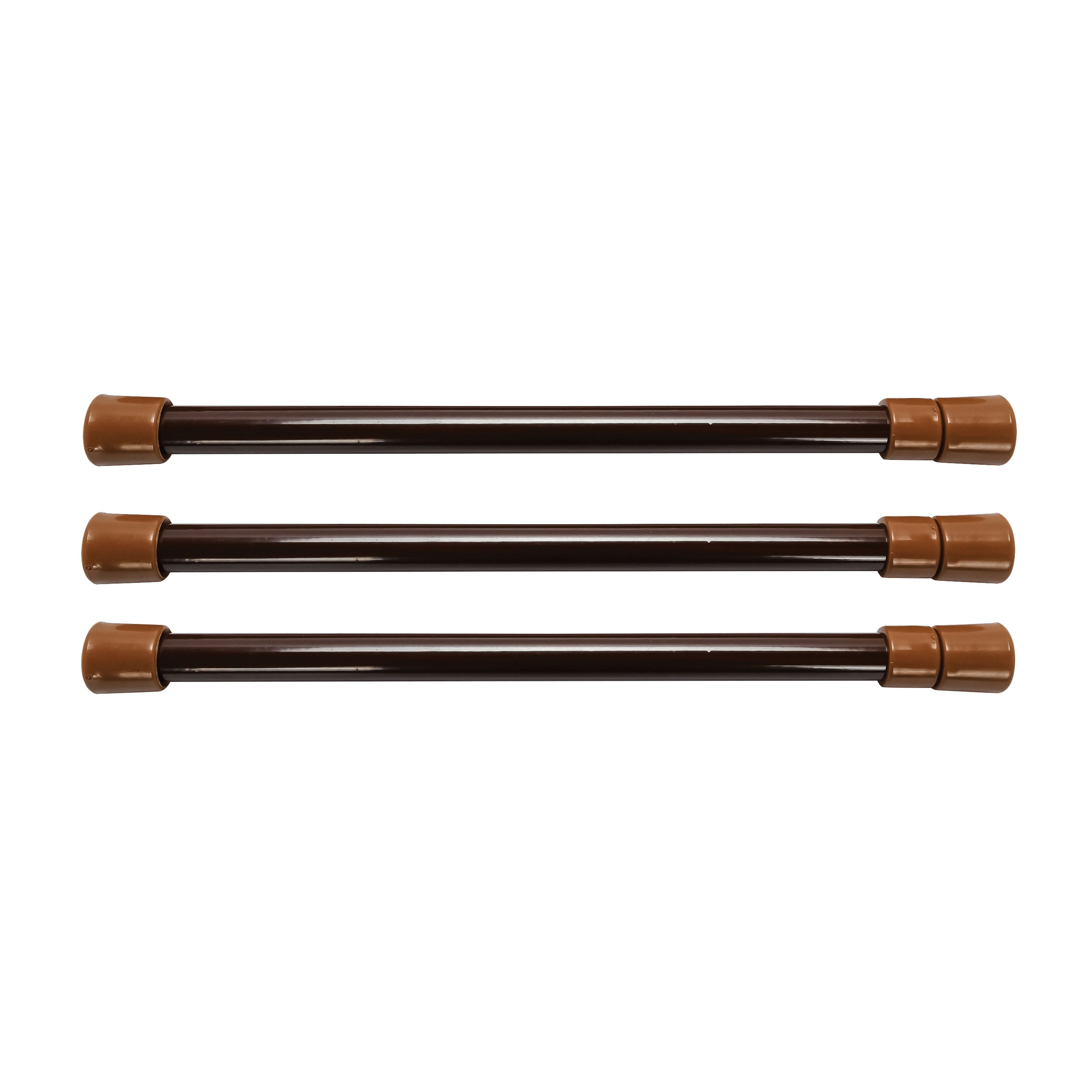 Camco 44066 Cupboard Bars 10" to 17" - Brown, Pack of 3