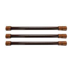 Camco 44066 Cupboard Bars 10" to 17" - Brown, Pack of 3
