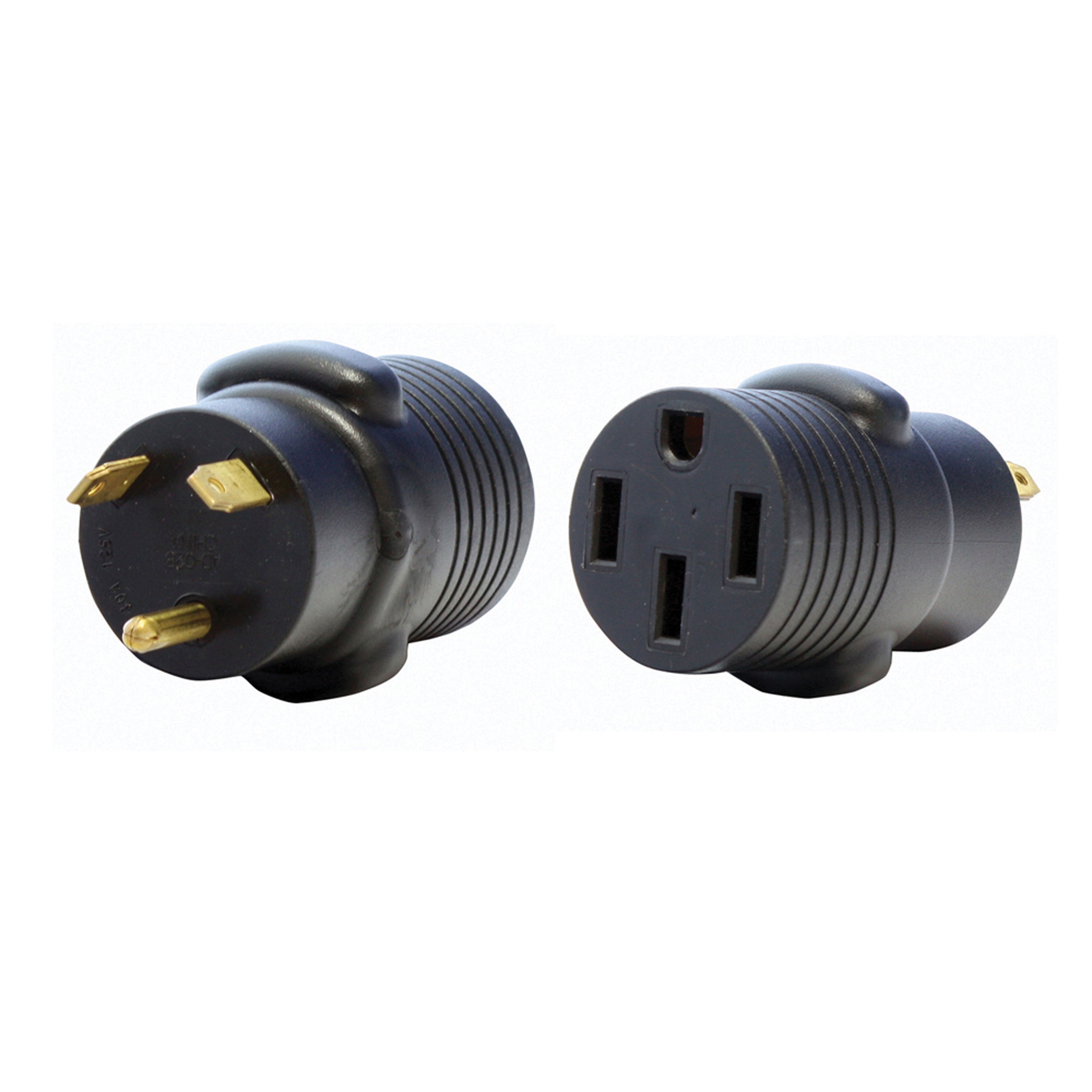 Valterra A10-3050A Mighty Cord Adapter Plug - 30AM to 50AF, Black (Bulk)