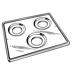 Suburban 101997BK 3-Burner Stove Top - Black