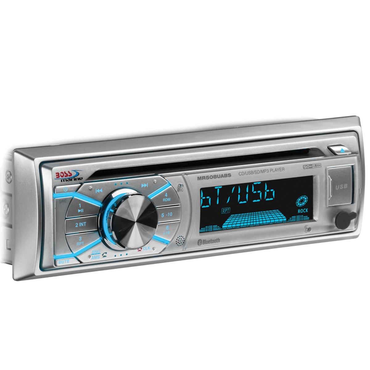 Boss Audio Systems MR508UABS Single-DIN CD/MP3 Player with Bluetooth - Gray