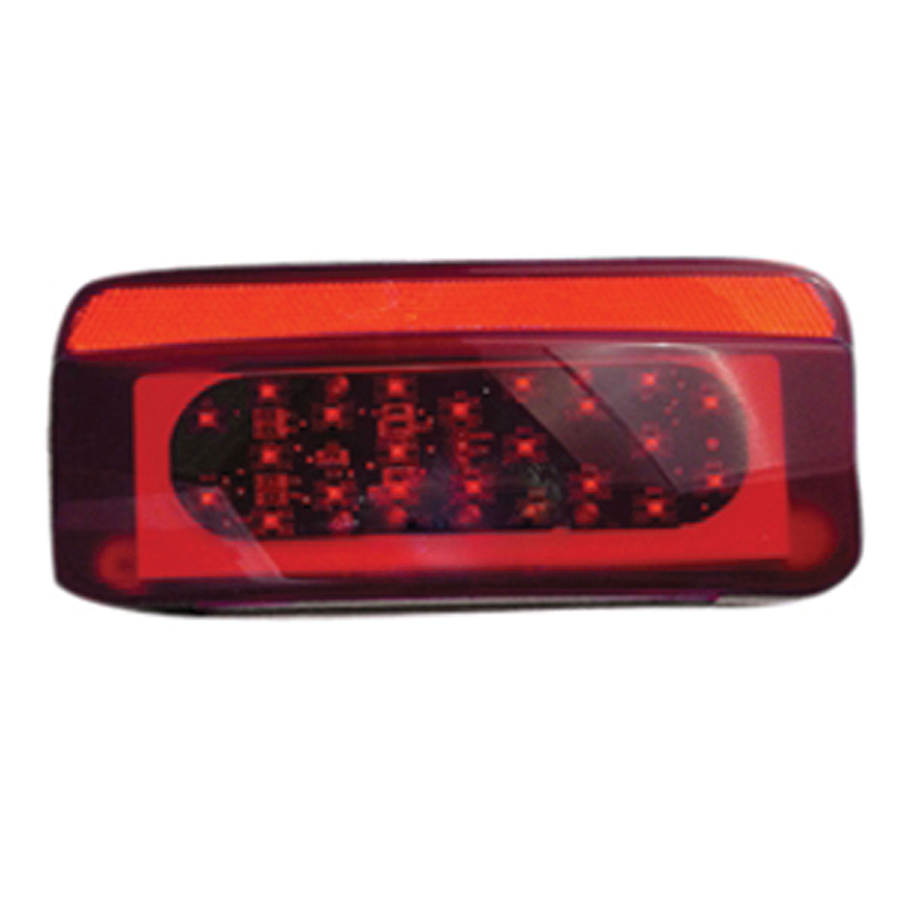 Fasteners Unlimited 003-81M1 Surface Mount Red LED Stop/Tail/Turn Light - Passenger, White Base CMD-003-81M1