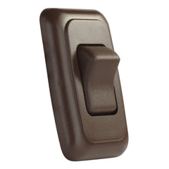 JR Products 12135 On/Off Switch with Bezel - Single Switch, Brown