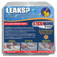Leisure Time 60022 STICKNBOND RV Leak Repair Tape - Aluminum, 4 in. x 25 ft.