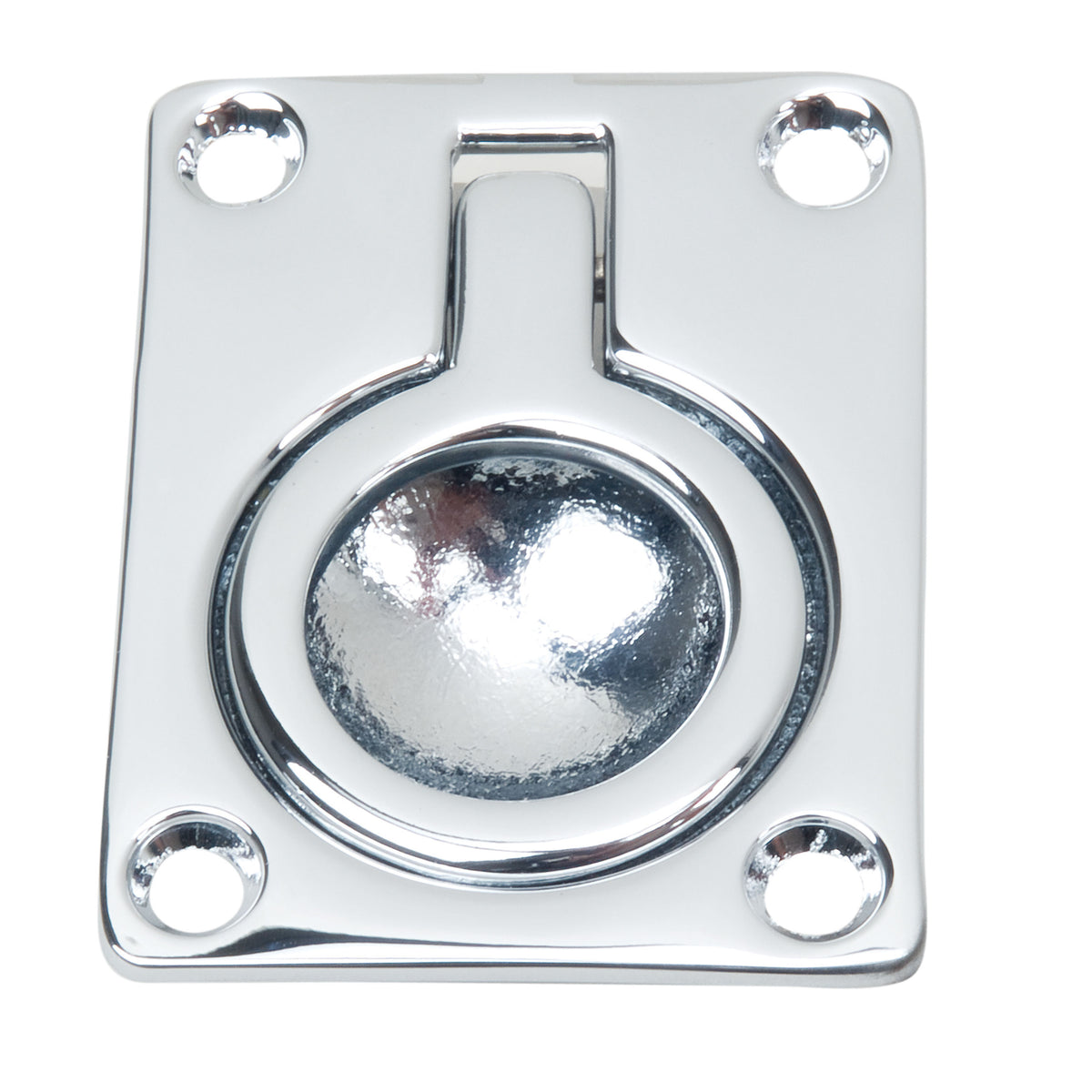 Perko 1103DP0CHR Chrome-Plated Flush Ring Pull - 2-9/16" x 2"