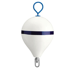 Polyform CM-3 WHT W/STR CM Series Mooring Buoy - 17" x 22", White with Galvanized Eye