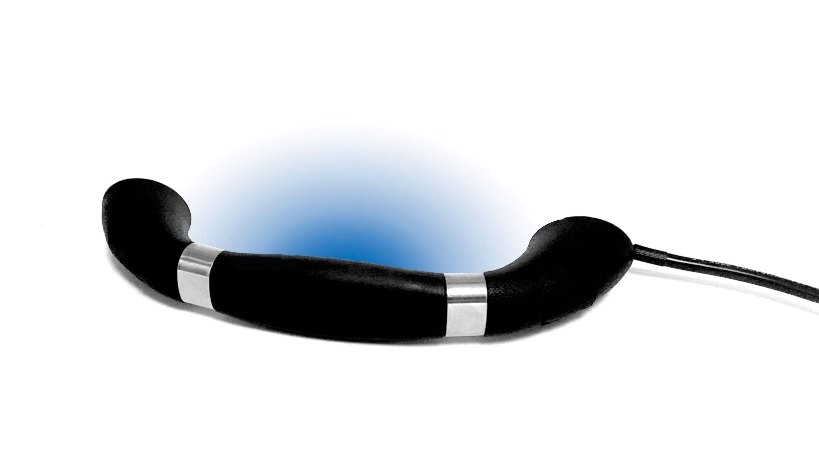 T-H Marine LED-GHBSS-B-DP Soft-Molded Grab Handle with Stainless Steel Rings - Black with Blue LED