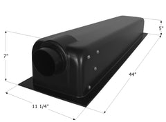 Icon 14049 Holding Tank with Center End Drain HT400ED - 44" x 11.25" x 7", 8 Gallon