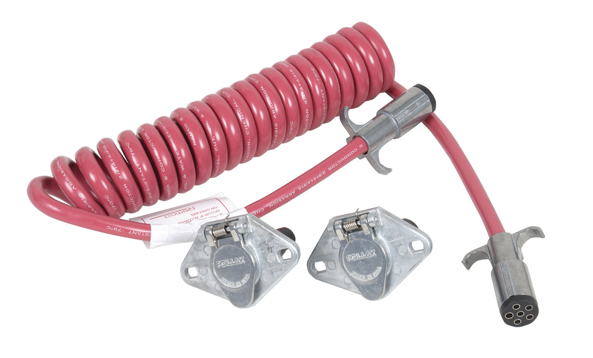 Demco 9523006 6-Way Coiled Auxiliary Lighting Cable