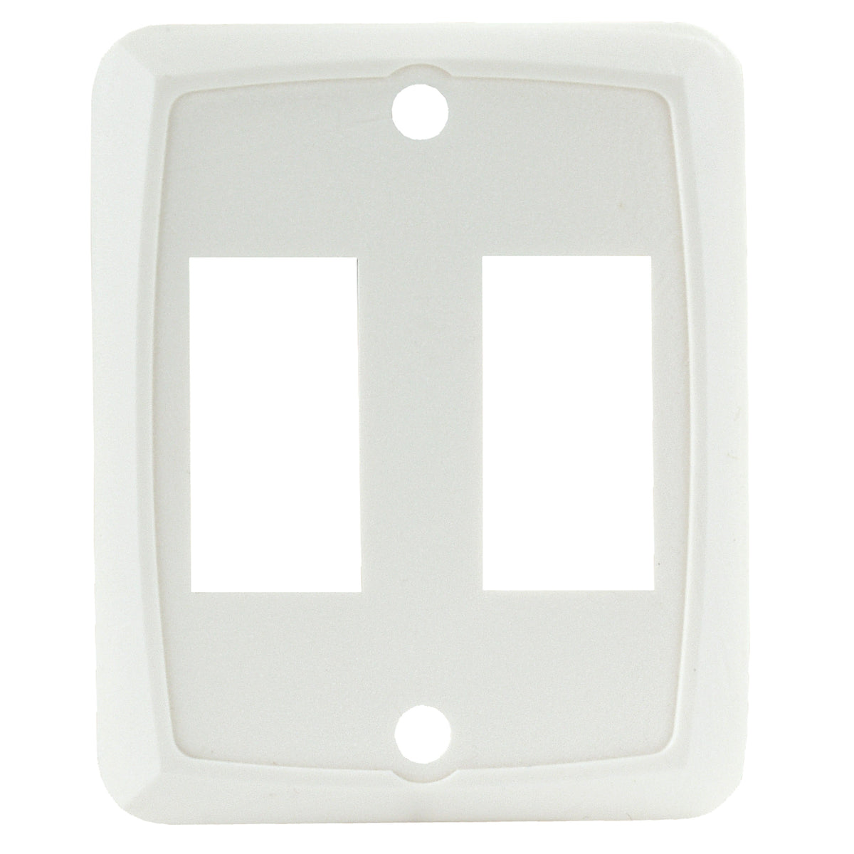 JR Products 12875 Double Switch Face Plate - White