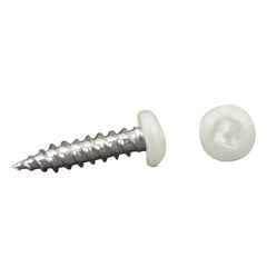 AP Products 012-PSQ500 W 8 X 1-1/4 Pan Head Square Recess Screw - #8 x 1.25", White, Pack of 500