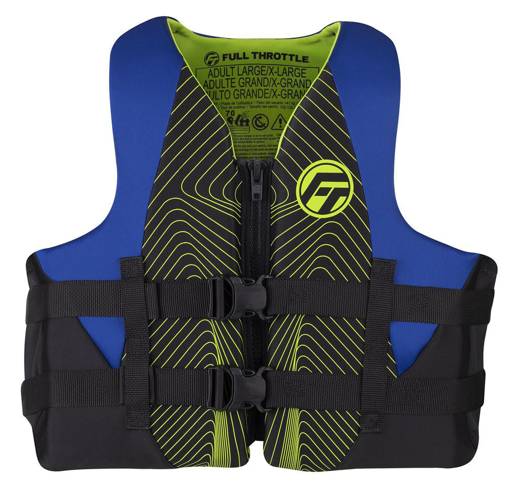 Full Throttle 142100-500-050-22 Adult Rapid-Dry Life Jacket - Large/X-Large, Blue