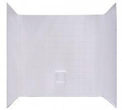 Better Bath AUW-27STD-SPK Uni-Wall One Piece Tub Surround - 27" x 54", Almond