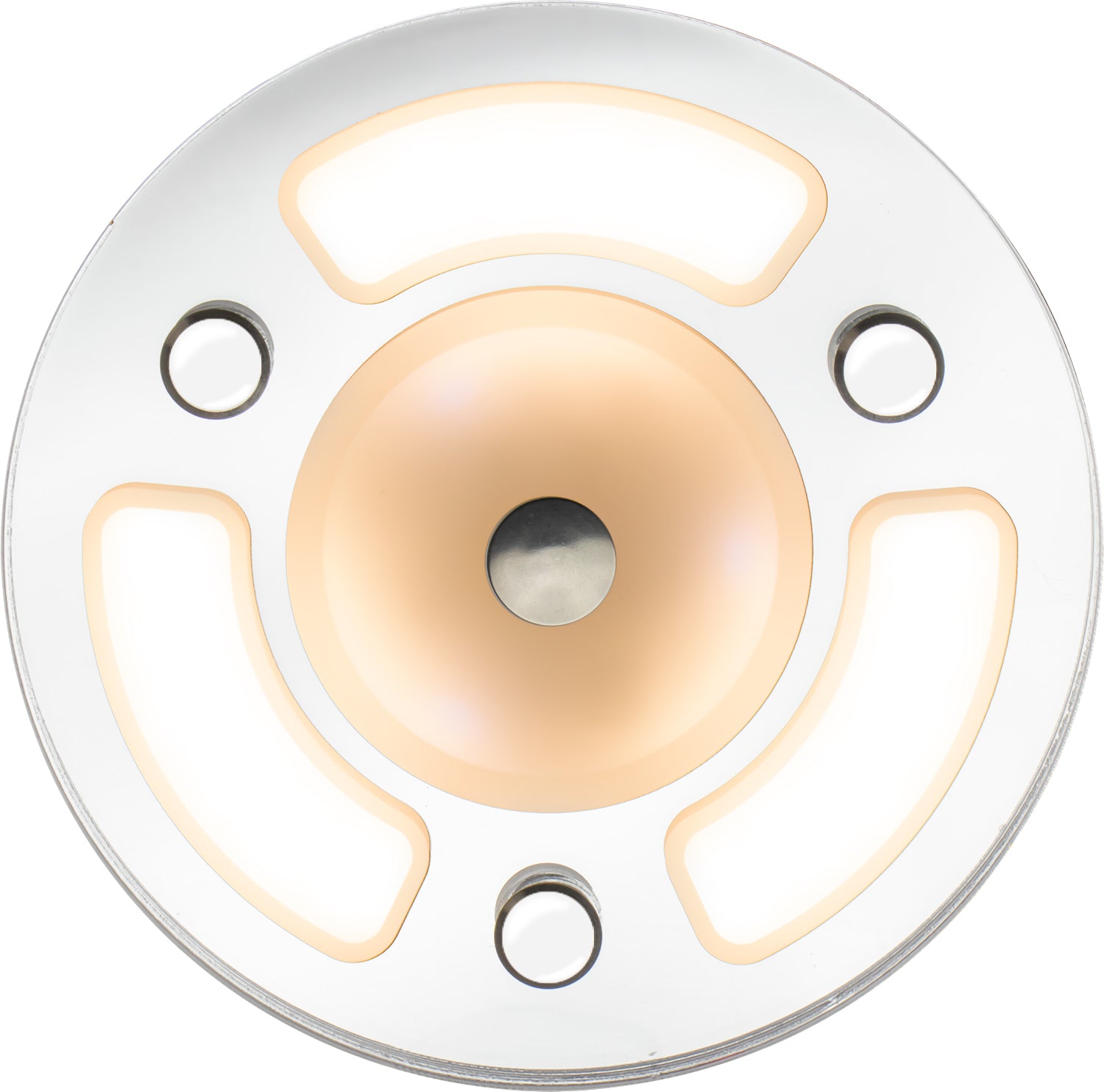 Sea-Dog 401835-3 LED Round Mirror Light 300 Lumen Touch On/Off/Dim - White/Blue