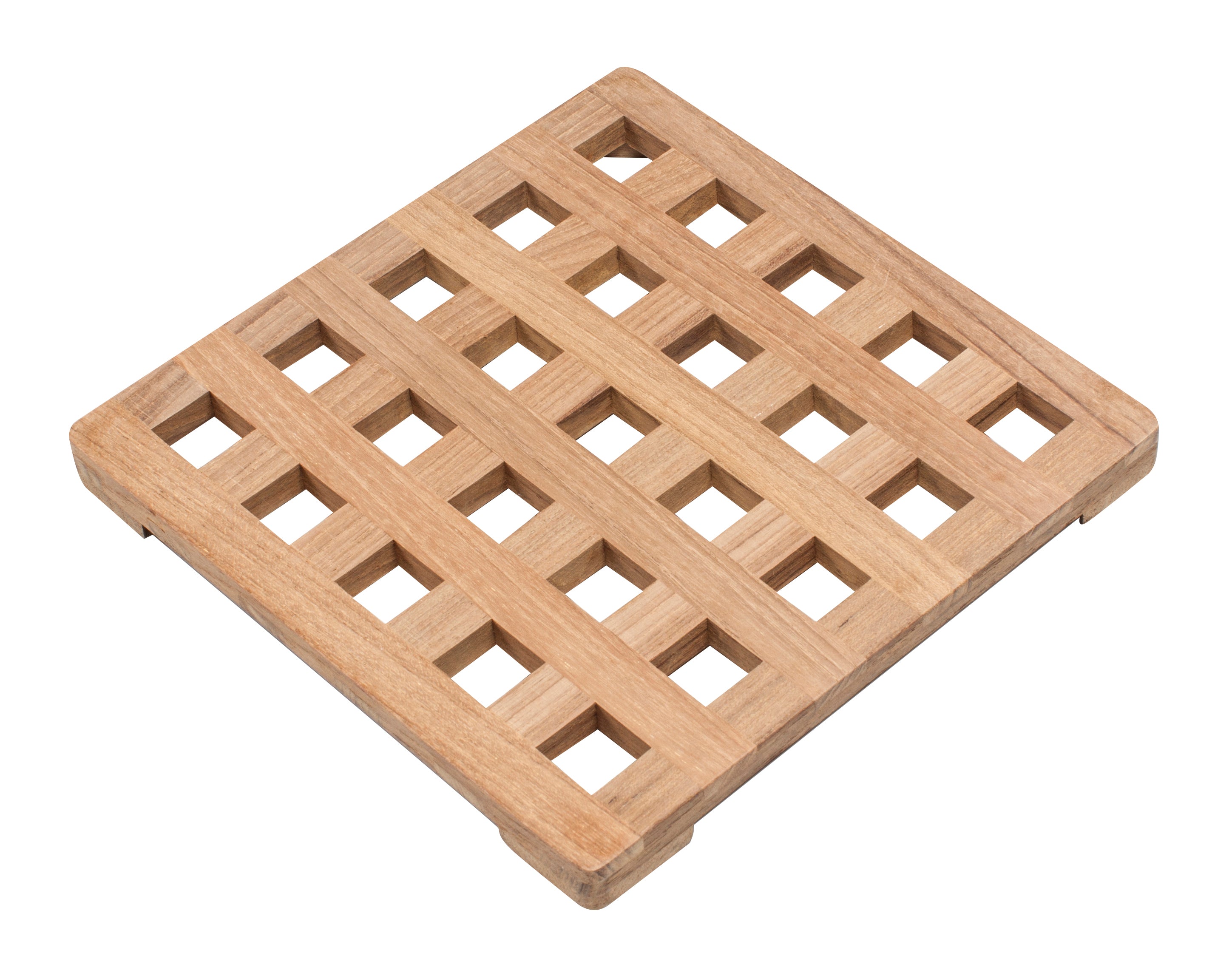 Whitecap 62421 Teak Square Trivet - Large 8"