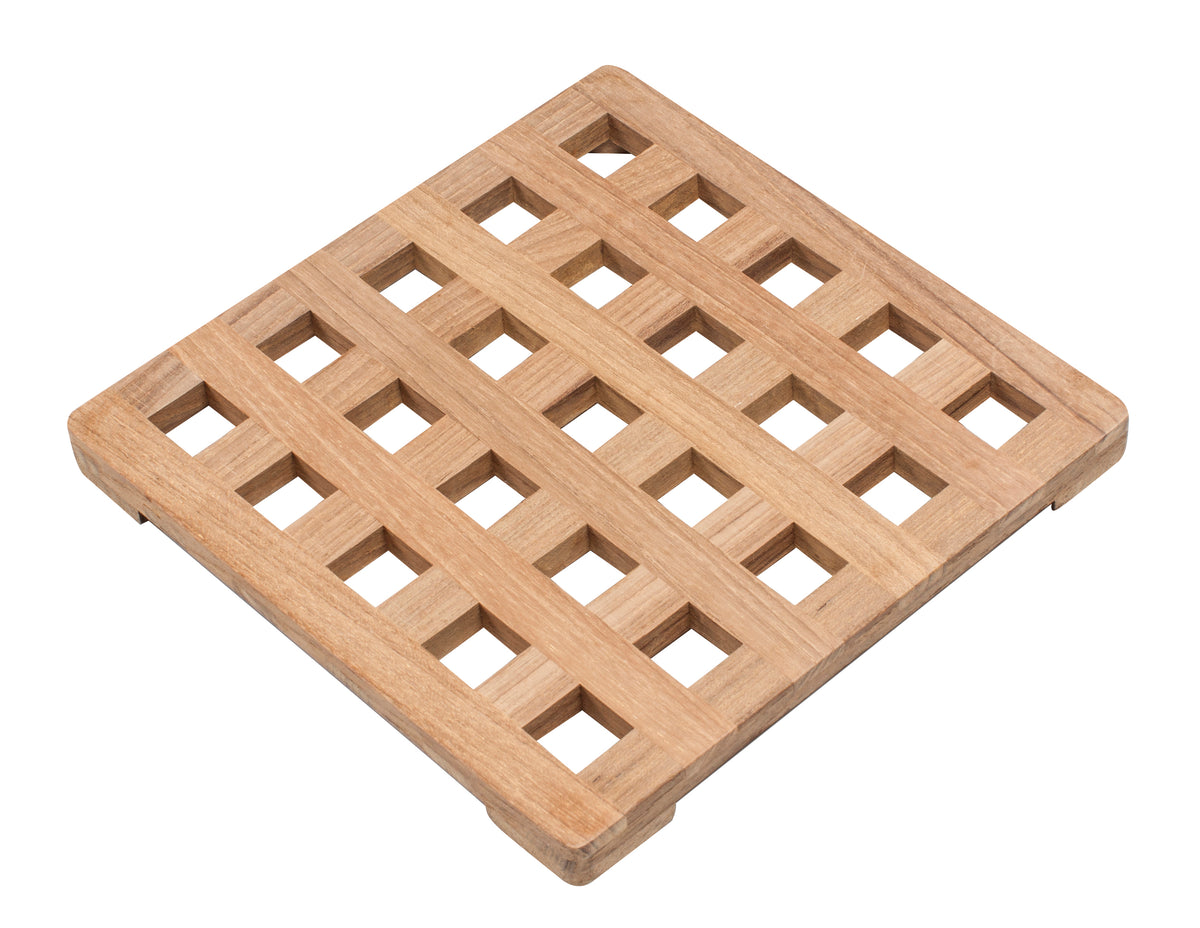 Whitecap 62421 Teak Square Trivet - Large 8"