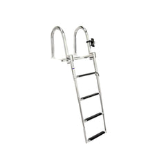 Whitecap S-1747 Stainless Steel Folding Pontoon Ladder - 4-Step