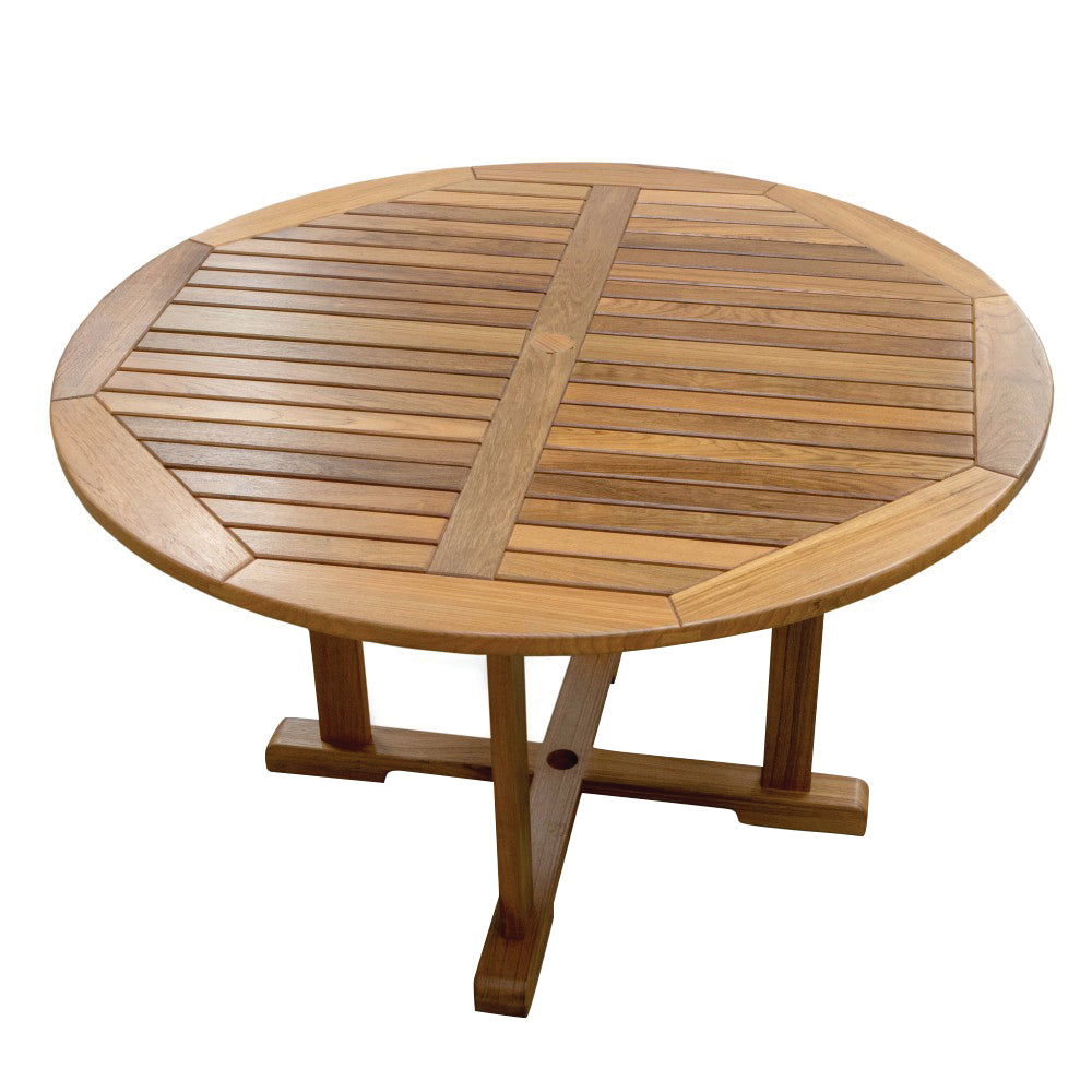 Whitecap 60051 Teak Round Dining Table with Umbrella Hole