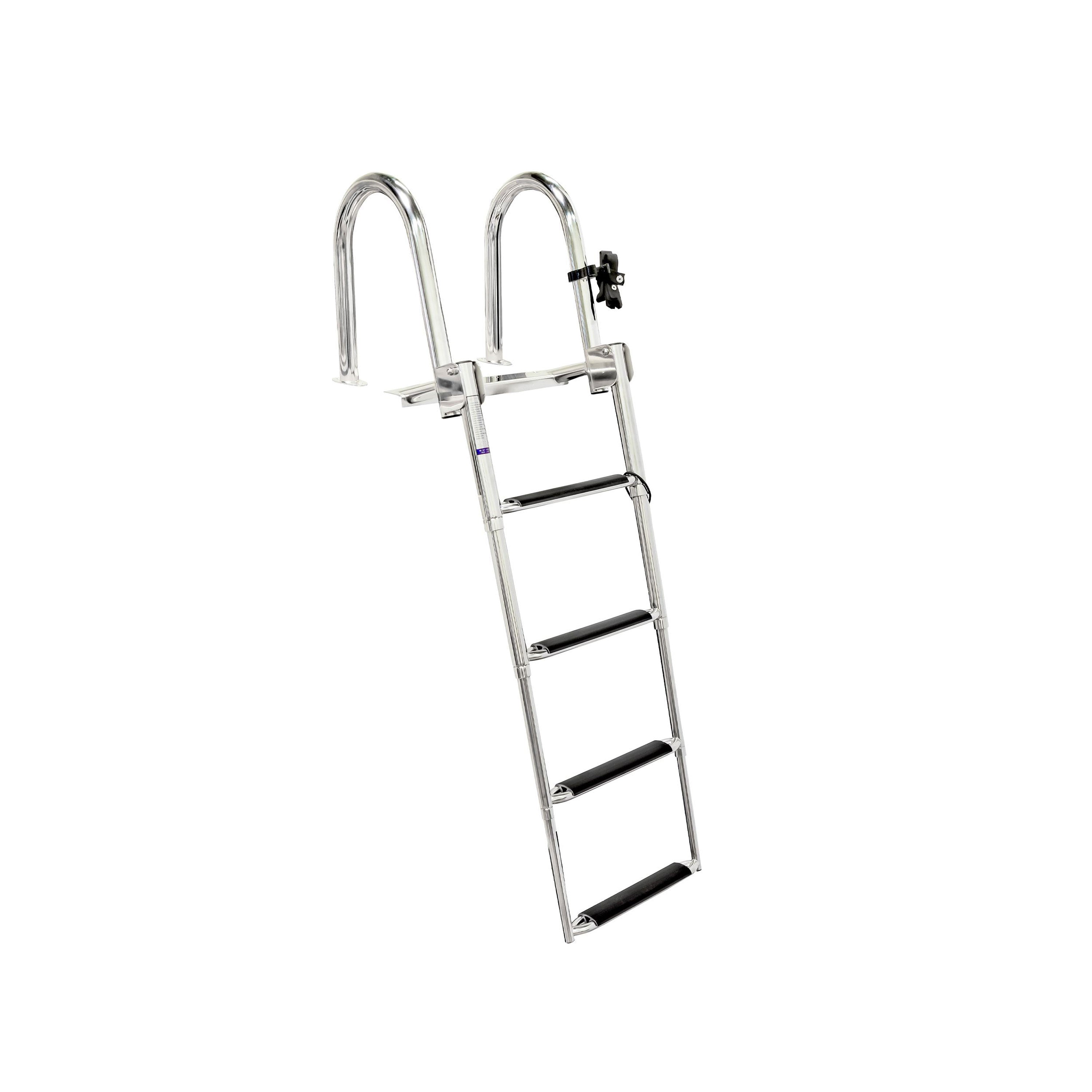 Whitecap S-1748 Stainless Steel Folding Pontoon Ladder - 3-Step