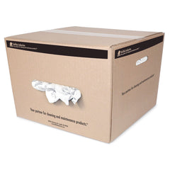 Buffalo 10395 Recycled Industrial White T-Shirt Cloth Rags - 25 lbs. Box