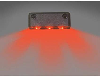 Innovative Lighting 003-4100-7 Surface-Mount 3 LED Step Light - Red LED with White Case