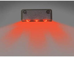 Innovative Lighting 003-4100-7 Surface-Mount 3 LED Step Light - Red LED with White Case