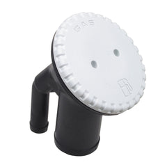 Perko 0542DPGWHT Polymer Vented Fill with Angled Neck for 1-1/2" Hose - Gas-Marked White Polymer Cap