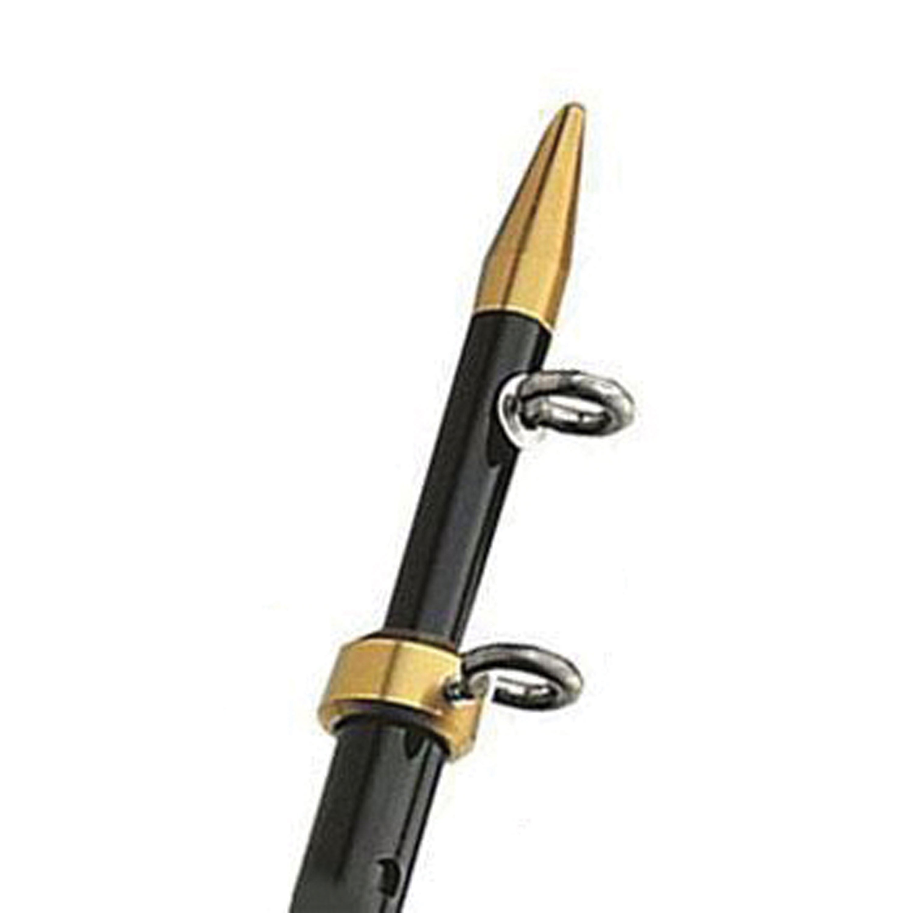 TACO Marine OT-0441BKA15 Aluminum Tele-Outrigger Pole - 1-1/8" x 15', Black/Gold