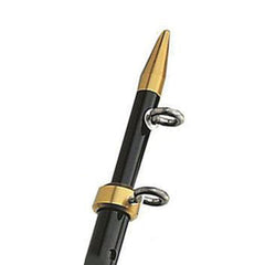 TACO Marine OT-0441BKA15 Aluminum Tele-Outrigger Pole - 1-1/8" x 15', Black/Gold