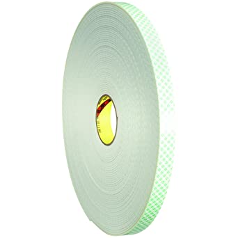 3M 7000048431 Double-Coated Urethane Foam Tape 4008, Off-White, 2" x 36 yd, 125 mil