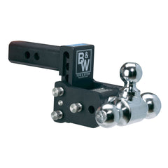 B&W Trailer Hitches TS20048B Tow and Stow Adjustable Ball Mount - 1-7/8", 2" & 2-5/16" Ball, 5" Drop, 4.5" Rise, Black