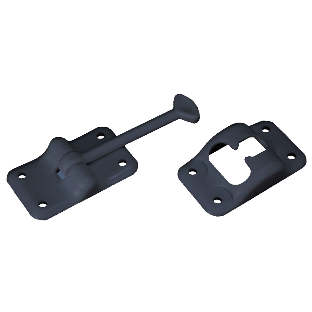 RV Designer E232 Plastic T-Style Entry Door Holder - Black, 3-1/2"