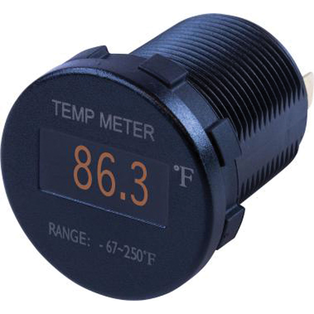 Sea-Dog 421610-1 Round OLED Temperature Meter - 1-7/16" Diameter, Black