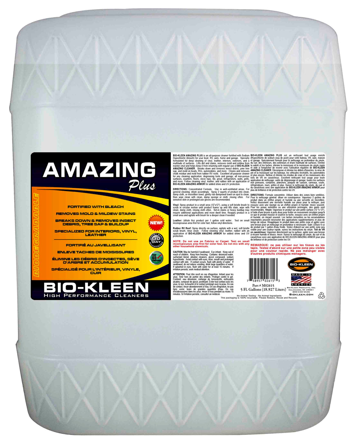 Bio-Kleen M02615 Amazing Plus All-Purpose Cleaner - 5 Gallon