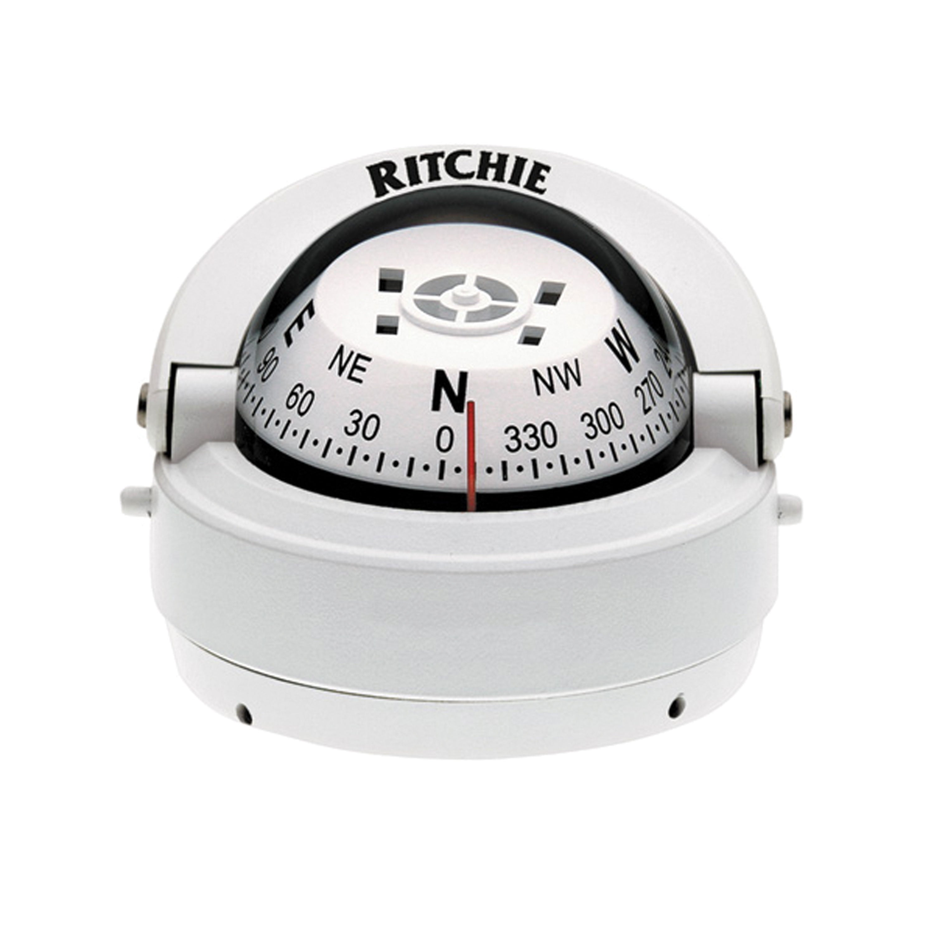 Ritchie Navigation S-53W Explorer Compass - Surface Mount, White with White Dial