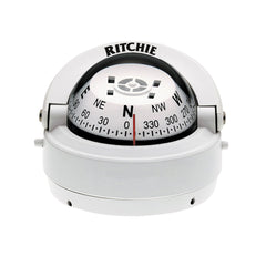 Ritchie Navigation S-53W Explorer Compass - Surface Mount, White with White Dial
