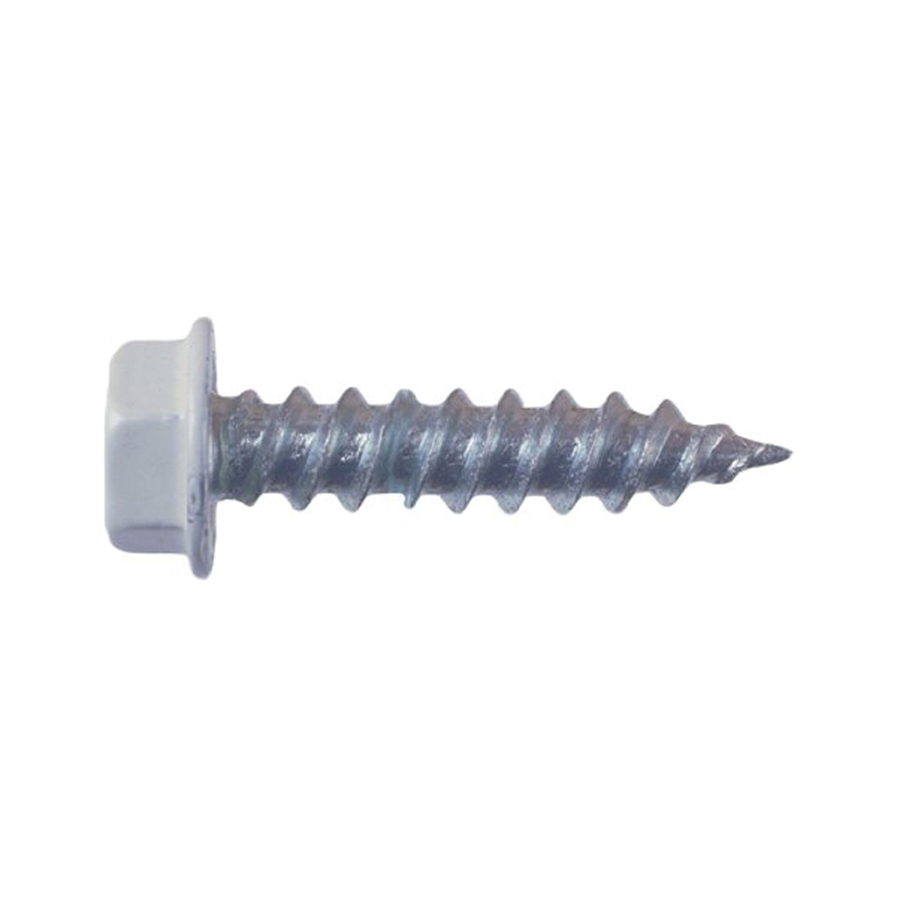 AP Products 012-TR50 W 8 X 3/4 MH/RV Unslotted Hex Washer Head Screw, Pack of 50 - 3/4", White