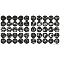 Blue Sea Systems 4230-BSS Push Button Switch Label Kit