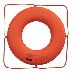 Jim-Buoy GO-X-20 GX-Series Life Ring with Rope Molded Into Core - 20", Orange