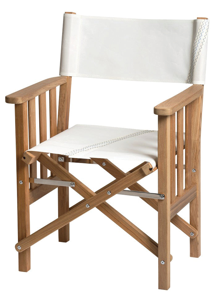 Whitecap 61054 Teak Director's Chair with Sail Cloth Seating - 18-1/2"