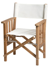 Whitecap 61054 Teak Director's Chair with Sail Cloth Seating - 18-1/2"